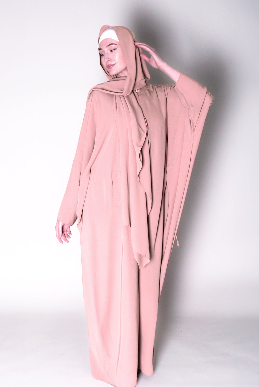 Person wearing a Maxi modest Madina Kaftan