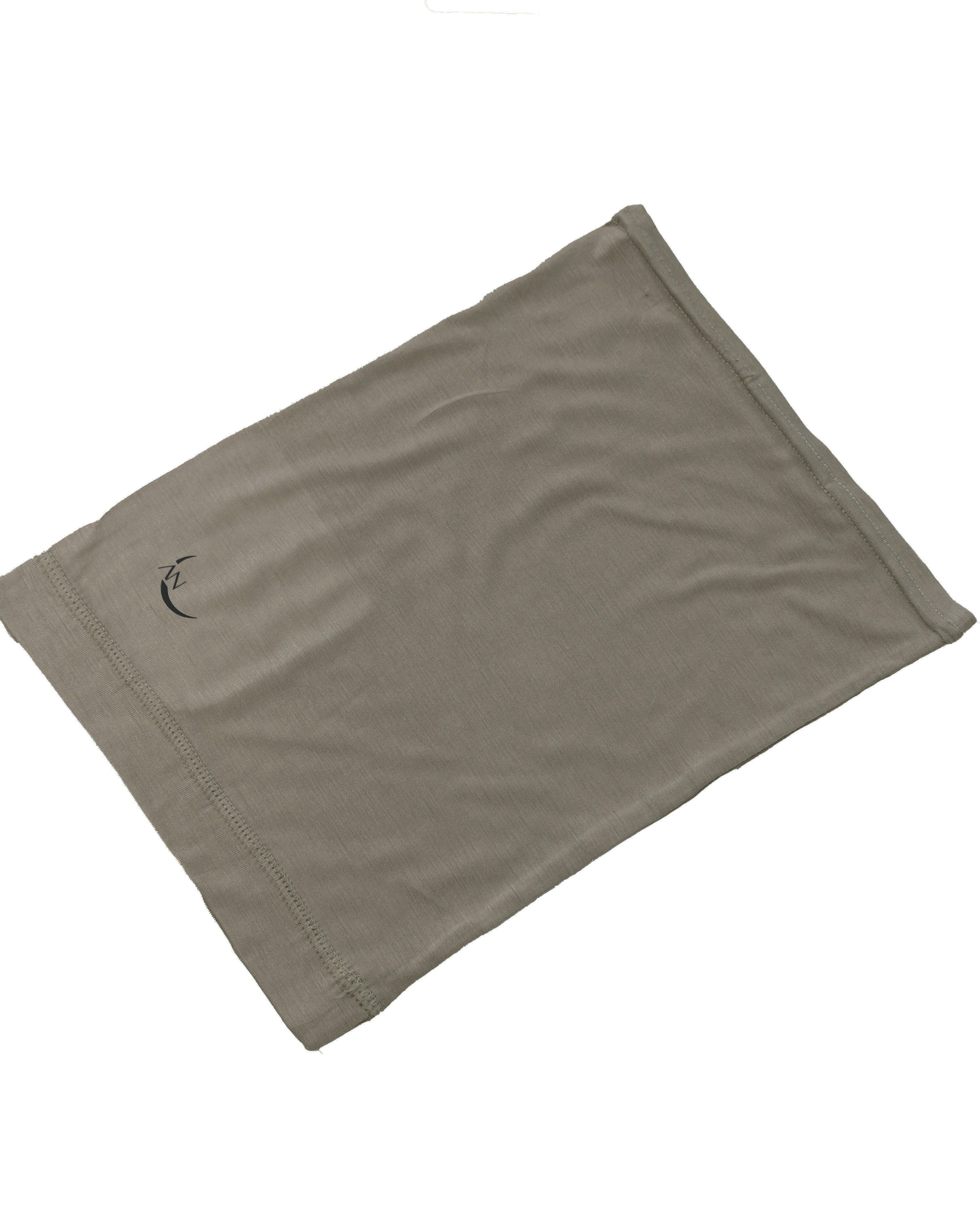 hijab cap with a small logo on a white background olive modal hijab