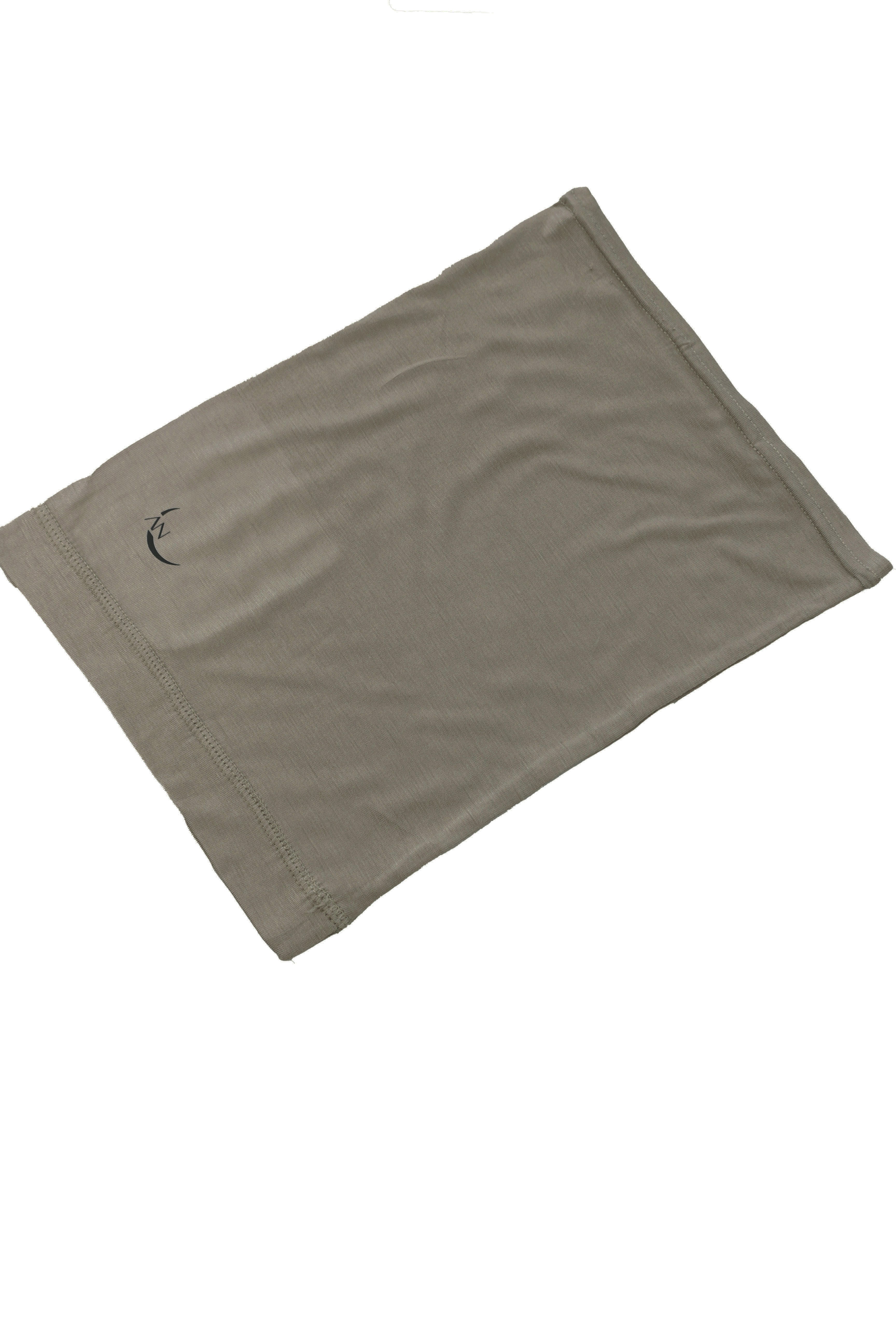 hijab cap with a small logo on a white background olive modal hijab