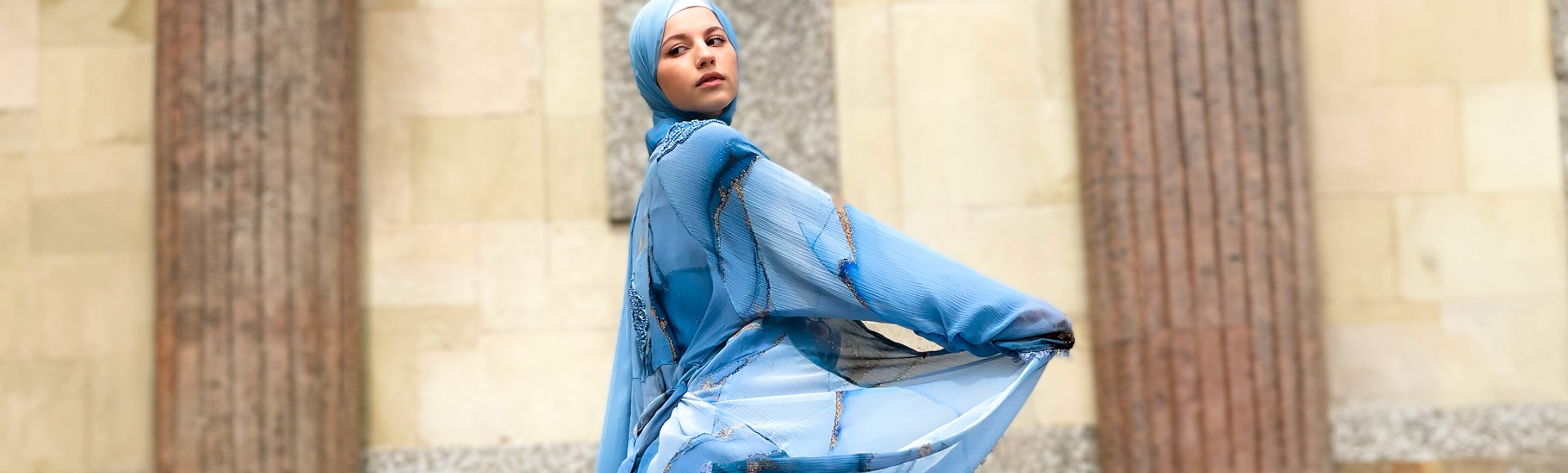 arabian nites kaftan purple hijab bespoke modest