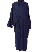 Modest navy button down kaftan for everyday wear
