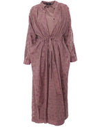 Side view of silk cotton modest occasion jacket set