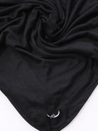 black maxi jersey hijab close up