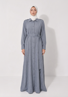light maxi jacket dress long sleeves