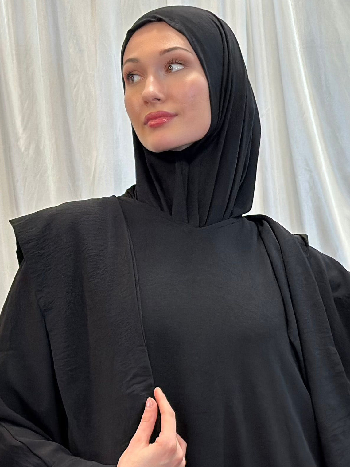 maxi jersey hijab in black
