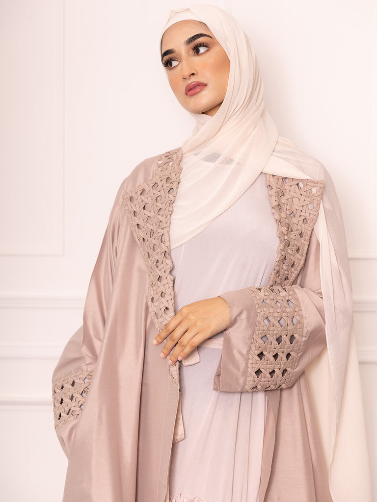 Lace on sale abaya jacket